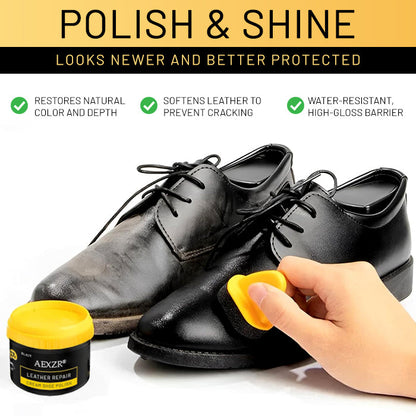 🌟 AEXZR® Leather Repair Cream Shoe Polish | Erases Scuffs, Renews Color Like New