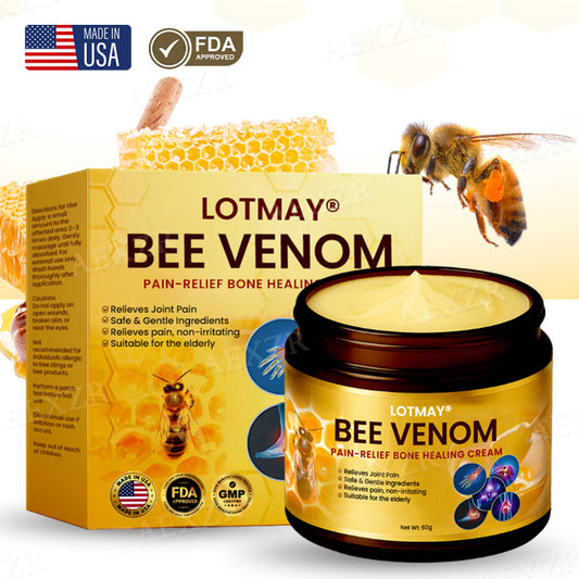 Limited Time Discount⏳LOTMAY® Bee Venom Pain-Relief Bone Healing Cream ✨𝗙𝗮𝘀𝘁 𝗥𝗲𝗹𝗶𝗲𝗳 𝗶𝗻 𝟳𝟮 𝗛𝗼𝘂𝗿𝘀✨