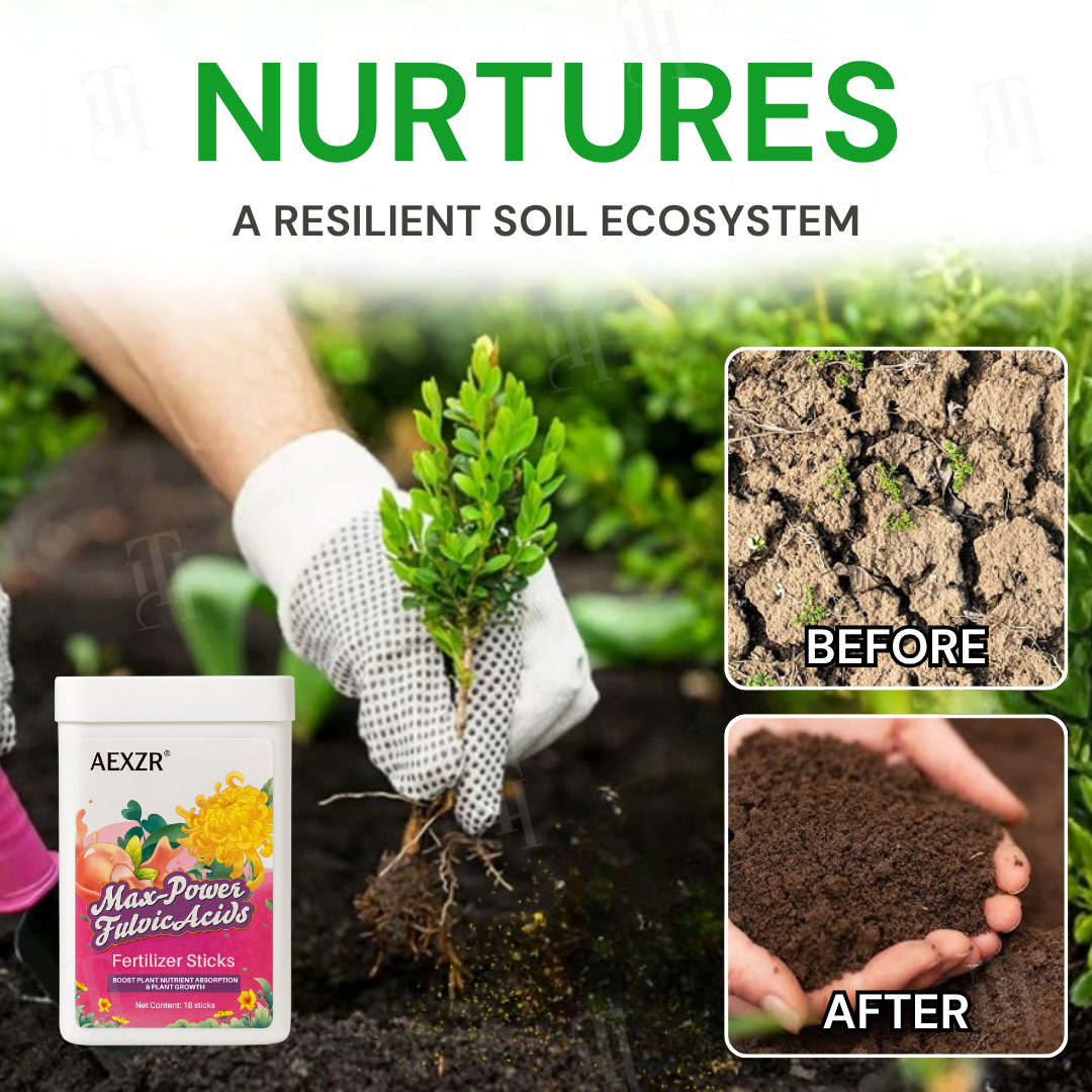 🌿AEXZR® Max-Power Fulvic Acids Fertilizer Sticks💧90-Day Continuous Plant Nutrition🌱