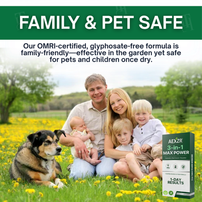 🏆AEXZR® 3 in 1 Max Power Herbicide Kill Weeds DEAD in 24 Hours – Organic, Pet-Safe Garden Guardian! 🔥