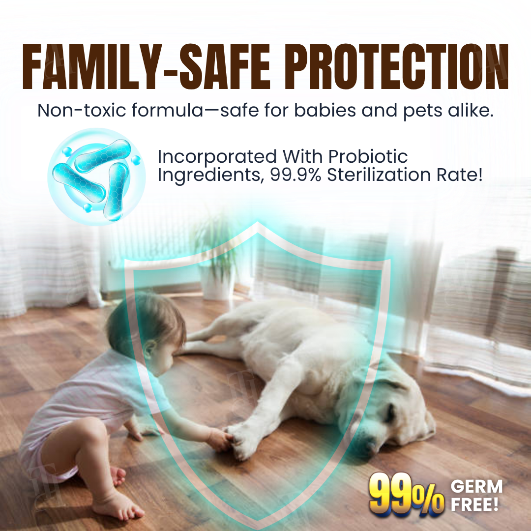 👨‍👩‍👧‍👦AEXZR® BioFlora 5-in-1 Floor Cleaner | 🛡️ 5-Day Protection |👶🐾 Baby & Pet Safe