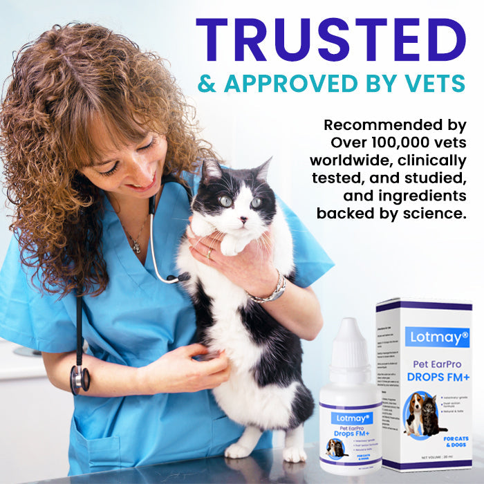 🧴Lotmay® Pet EarPro Drops FM+for Dogs & Cats🐾Vet-Formula for Bacteria, Yeast & Mites