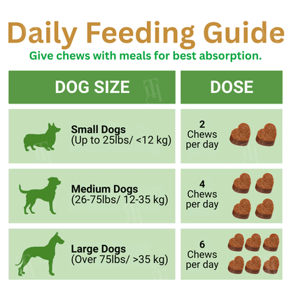 🏆🐕GreenKiss® Advanced Hip & Joint Complex Soft Chews 🦴 Turmeric + HA + Collagen🐕