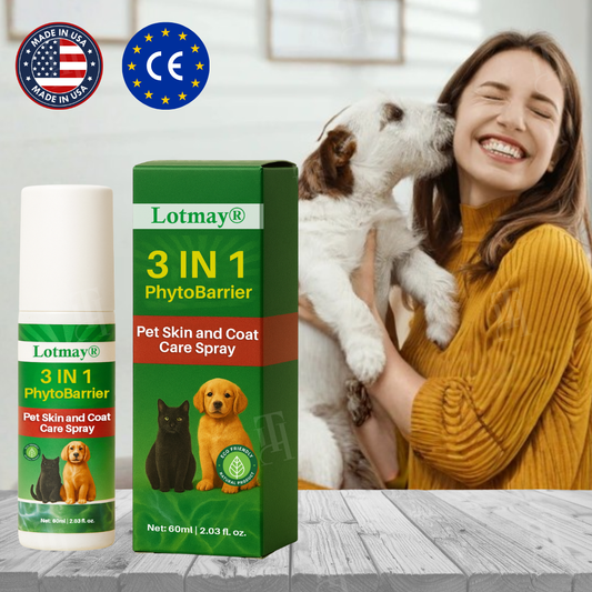 🐾Lotmay® 3 in 1 PhytoBarrier Pet Skin and Coat Care Spray-🧴Soothe, Repair & Protect Pet Skin🐕