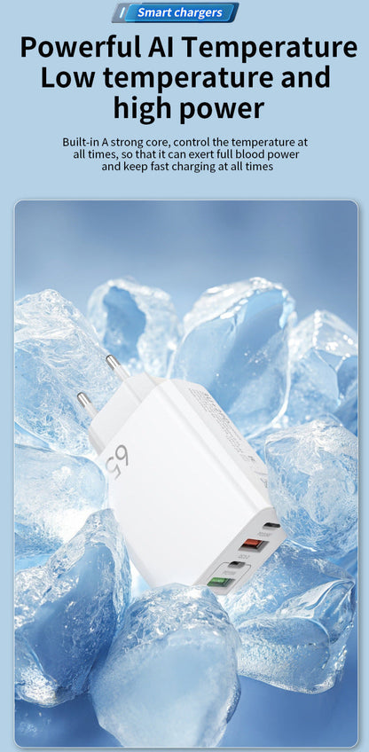 NOWORDUP® GaN 65W Intelligent Charger (3*USB-C + 2*PD Type C)
