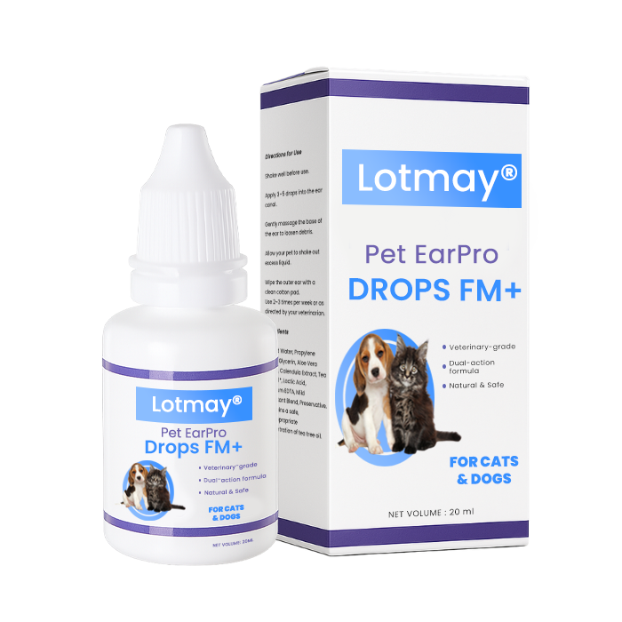 🧴Lotmay® Pet EarPro Drops FM+for Dogs & Cats🐾Vet-Formula for Bacteria, Yeast & Mites
