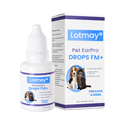 🧴Lotmay® Pet EarPro Drops FM+for Dogs & Cats🐾Vet-Formula for Bacteria, Yeast & Mites