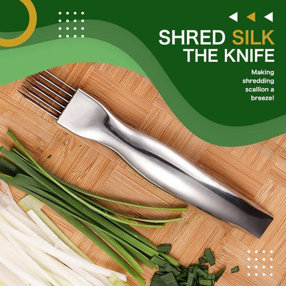 🔥Shred Silk The Knife – 🔪Multi-Blade Scallion & Vegetable Cutter, Effortless & Time-Saving✨