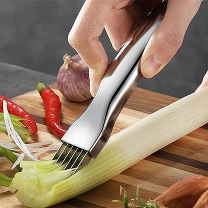 🔥Shred Silk The Knife – 🔪Multi-Blade Scallion & Vegetable Cutter, Effortless & Time-Saving✨