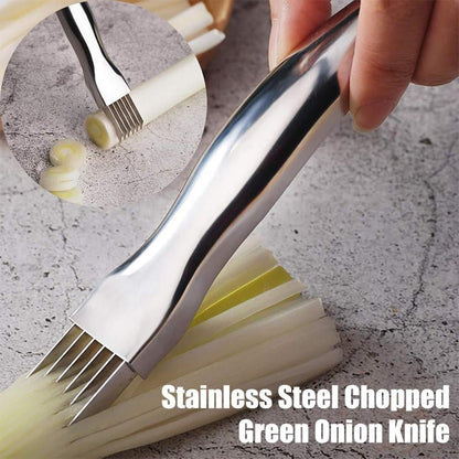 🔥Shred Silk The Knife – 🔪Multi-Blade Scallion & Vegetable Cutter, Effortless & Time-Saving✨