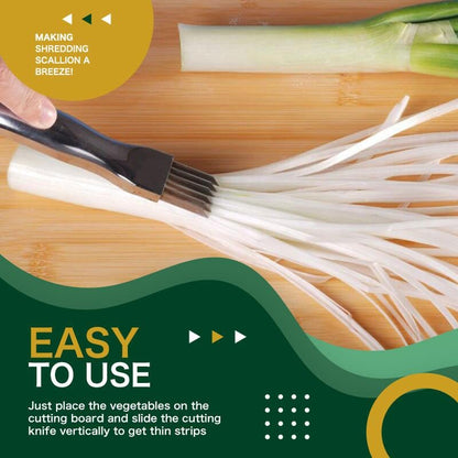 🔥Shred Silk The Knife – 🔪Multi-Blade Scallion & Vegetable Cutter, Effortless & Time-Saving✨