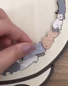 🎁 Grab Gifts  🎅Christmas Gift 135-Piece Cat-Shaped Wooden Puzzle 🐱 🎁